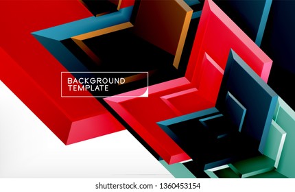 Shiny glossy arrows background, clean modern geometric design, futuristic composition, vector illustration