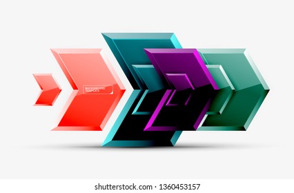 Fondo brillante brillante brillante, diseño geométrico moderno limpio, composición futurista, ilustración vectorial