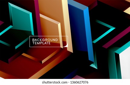 Shiny glossy arrows background, clean modern geometric design, futuristic composition, vector illustration