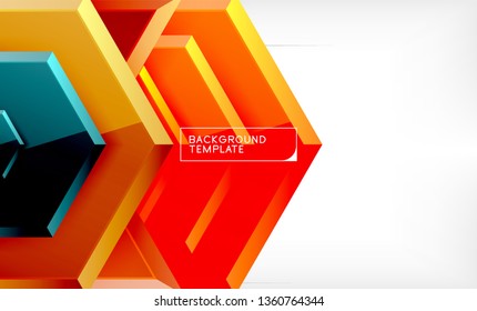 Shiny glossy arrows background, clean modern geometric design, futuristic composition, vector illustration