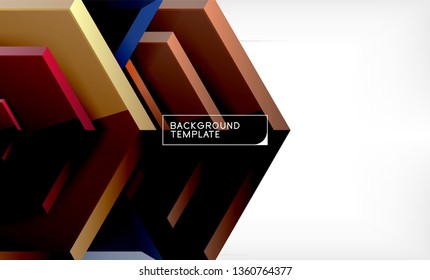 Fondo brillante brillante brillante, diseño geométrico moderno limpio, composición futurista, ilustración vectorial