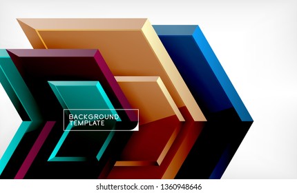 Shiny glossy arrows background, clean modern geometric design, futuristic composition, vector illustration