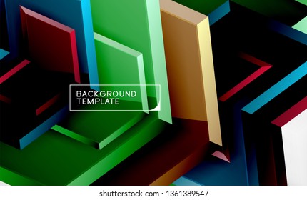 Fondo brillante brillante brillante, diseño geométrico moderno limpio, composición futurista, ilustración vectorial