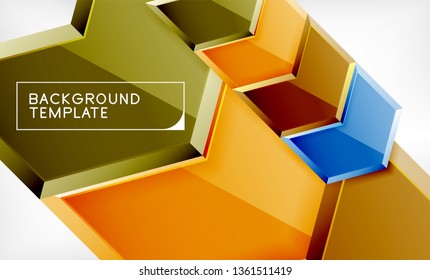 Shiny glossy arrows background, clean modern geometric design, futuristic composition, vector illustration
