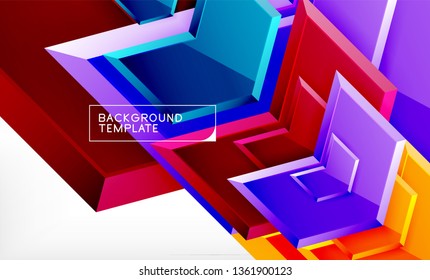 Fondo brillante brillante brillante, diseño geométrico moderno limpio, composición futurista, ilustración vectorial