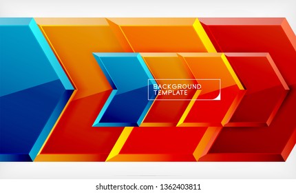 Fondo brillante brillante brillante, diseño geométrico moderno limpio, composición futurista, ilustración vectorial
