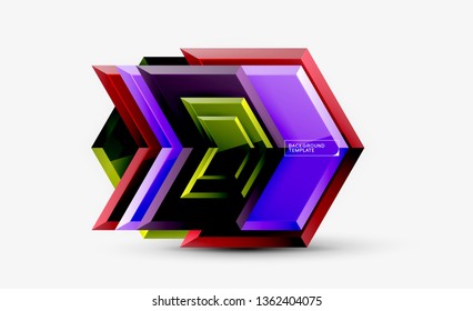 Fondo brillante brillante brillante, diseño geométrico moderno limpio, composición futurista, ilustración vectorial