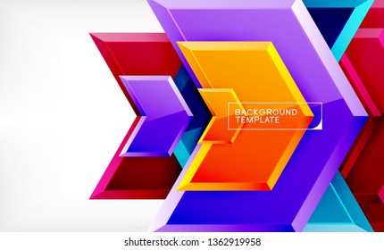 Fondo brillante brillante brillante, diseño geométrico moderno limpio, composición futurista, ilustración vectorial
