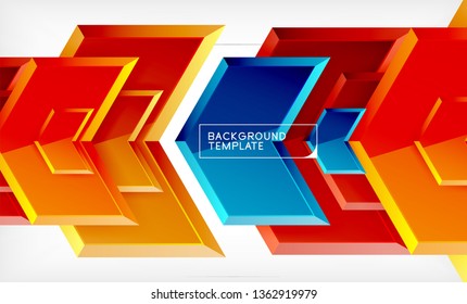 Fondo brillante brillante brillante, diseño geométrico moderno limpio, composición futurista, ilustración vectorial