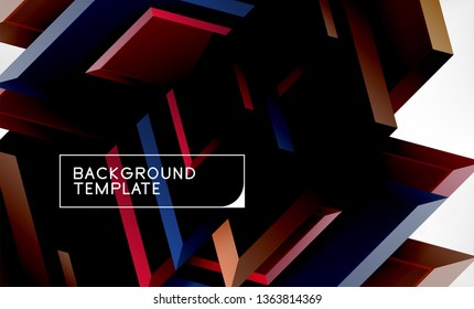 Shiny glossy arrows background, clean modern geometric design, futuristic composition, vector illustration
