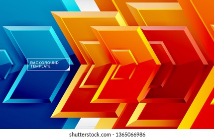 Fundo brilhante das setas brilhantes, design geométrico moderno limpo, composição futurista, ilustração vetorial