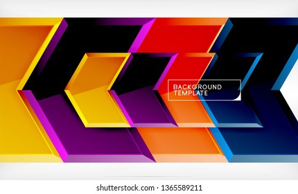 Shiny glossy arrows background, clean modern geometric design, futuristic composition, vector illustration