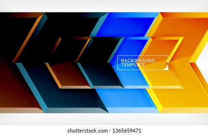 Shiny glossy arrows background, clean modern geometric design, futuristic composition, vector illustration