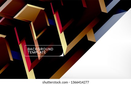Fondo brillante brillante brillante, diseño geométrico moderno limpio, composición futurista, ilustración vectorial