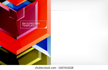 Shiny glossy arrows background, clean modern geometric design, futuristic composition, vector illustration