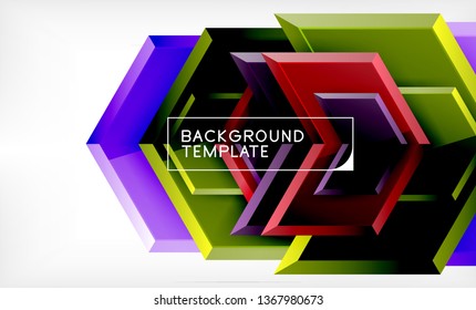 Fondo brillante brillante brillante, diseño geométrico moderno limpio, composición futurista, ilustración vectorial