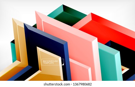 Shiny glossy arrows background, clean modern geometric design, futuristic composition, vector illustration