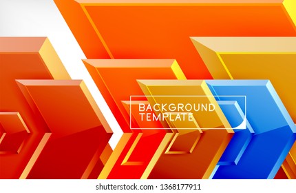 Shiny glossy arrows background, clean modern geometric design, futuristic composition, vector illustration