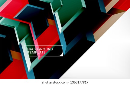 Fondo brillante brillante brillante, diseño geométrico moderno limpio, composición futurista, ilustración vectorial