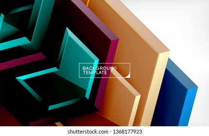 Shiny glossy arrows background, clean modern geometric design, futuristic composition, vector illustration