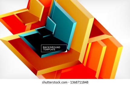 Shiny glossy arrows background, clean modern geometric design, futuristic composition, vector illustration