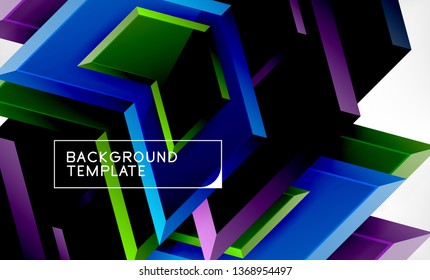 Shiny glossy arrows background, clean modern geometric design, futuristic composition, vector illustration