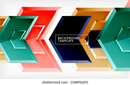 Shiny glossy arrows background, clean modern geometric design, futuristic composition, vector illustration