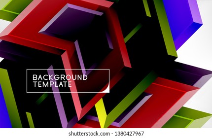 Shiny glossy arrows background, clean modern geometric design, futuristic composition, vector illustration