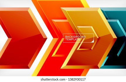 Fondo brillante brillante brillante, diseño geométrico moderno limpio, composición futurista, ilustración vectorial