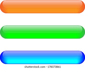 Shiny Glossy Glass Buttons Collection for Website Webpage Vector EPS10