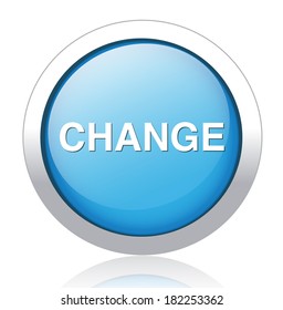 Shiny glossy icon with white design on blue background