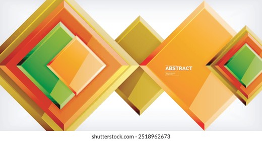 Shiny glossy metallic or plastic square design background. Vector Illustration For Wallpaper, Banner, Background, Card, Book Illustration, landing page