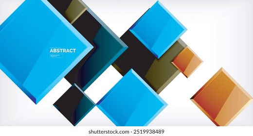 Fondo brillante de diseño cuadrado metálico o plástico brillante. Ilustración vectorial para el Fondo de pantalla, Anuncio, fondo, tarjeta, ilustración del libro, landing page