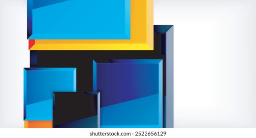 Fondo brillante de diseño cuadrado metálico o plástico brillante. Ilustración vectorial para el Fondo de pantalla, Anuncio, fondo, tarjeta, ilustración del libro, landing page