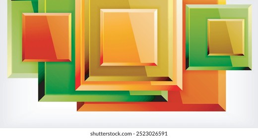 Fondo brillante de diseño cuadrado metálico o plástico brillante. Ilustración vectorial para el Fondo de pantalla, Anuncio, fondo, tarjeta, ilustración del libro, landing page