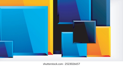 Shiny glossy metallic or plastic square design background. Vector Illustration For Wallpaper, Banner, Background, Card, Book Illustration, landing page