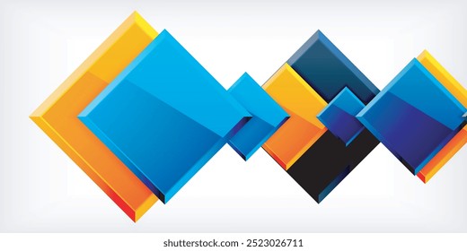 Glänzender glänzender quadratischer oder metallischer Kunststoffhintergrund. Vektorgrafik für Tapete, Banner, Hintergrund, Karte, Buchgrafik, Landing Page