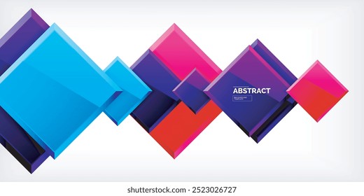 Shiny glossy metallic or plastic square design background. Vector Illustration For Wallpaper, Banner, Background, Card, Book Illustration, landing page