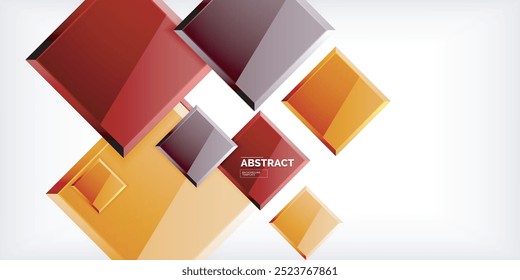 Shiny glossy metallic or plastic square design background. Vector Illustration For Wallpaper, Banner, Background, Card, Book Illustration, landing page
