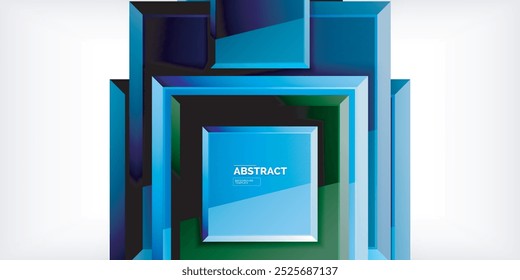 Shiny glossy metallic or plastic square design background. Vector Illustration For Wallpaper, Banner, Background, Card, Book Illustration, landing page