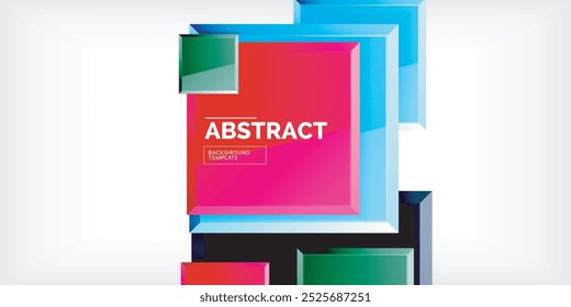 Shiny glossy metallic or plastic square design background. Vector Illustration For Wallpaper, Banner, Background, Card, Book Illustration, landing page
