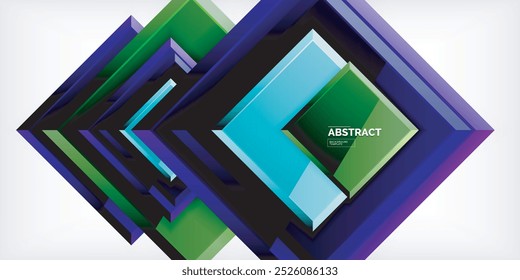 Shiny glossy metallic or plastic square design background. Vector Illustration For Wallpaper, Banner, Background, Card, Book Illustration, landing page