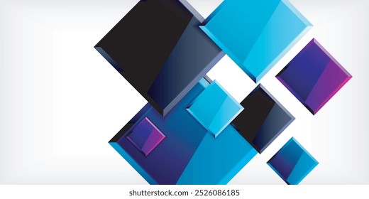 Shiny glossy metallic or plastic square design background. Vector Illustration For Wallpaper, Banner, Background, Card, Book Illustration, landing page