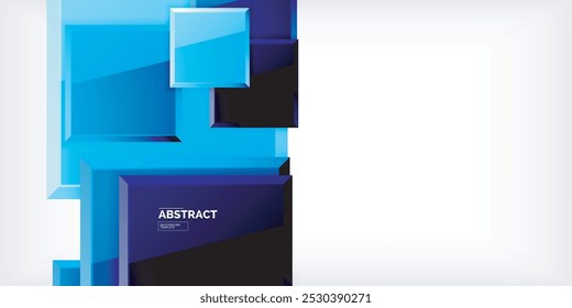 Shiny glossy metallic or plastic square design background. Vector Illustration For Wallpaper, Banner, Background, Card, Book Illustration, landing page