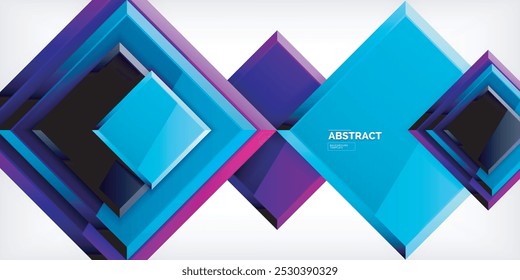 Shiny glossy metallic or plastic square design background. Vector Illustration For Wallpaper, Banner, Background, Card, Book Illustration, landing page