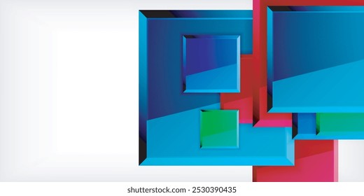 Shiny glossy metallic or plastic square design background. Vector Illustration For Wallpaper, Banner, Background, Card, Book Illustration, landing page