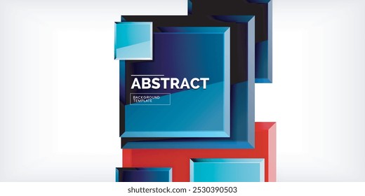 Shiny glossy metallic or plastic square design background. Vector Illustration For Wallpaper, Banner, Background, Card, Book Illustration, landing page