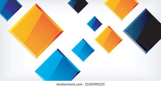 Fondo brillante de diseño cuadrado metálico o plástico brillante. Ilustración vectorial para el Fondo de pantalla, Anuncio, fondo, tarjeta, ilustración del libro, landing page