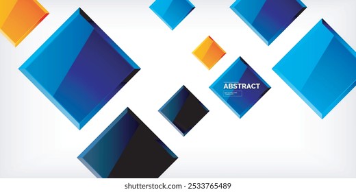 Shiny glossy metallic or plastic square design background. Vector Illustration For Wallpaper, Banner, Background, Card, Book Illustration, landing page