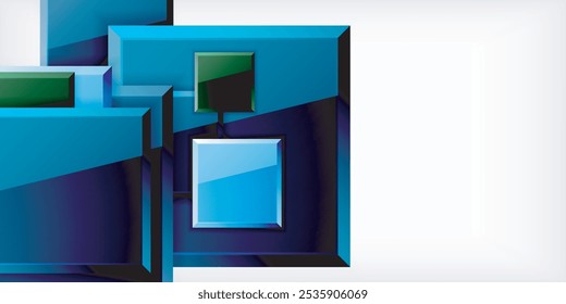Fondo brillante de diseño cuadrado metálico o plástico brillante. Ilustración vectorial para el Fondo de pantalla, Anuncio, fondo, tarjeta, ilustración del libro, landing page